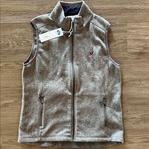 Southern Tide Heather Gray Fleece GEORGIA BULLDOGS Vest